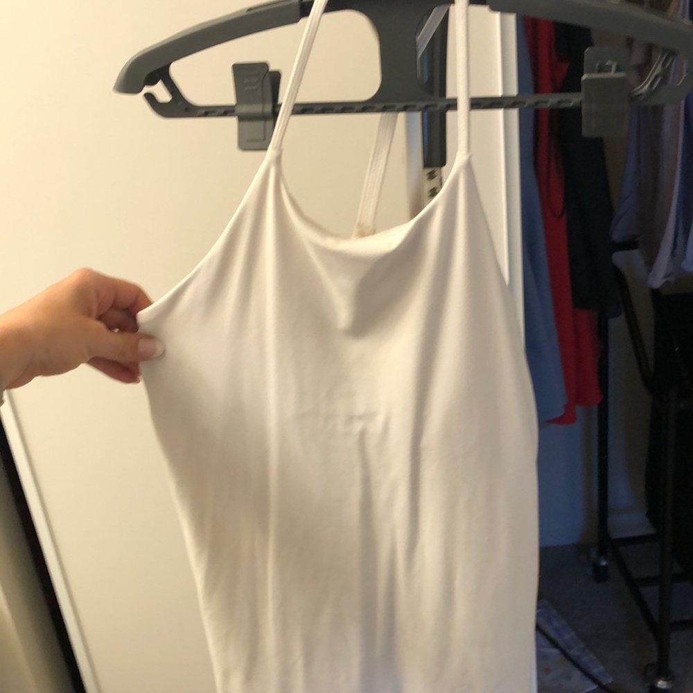 Racer back halter white lulu lemon work out top